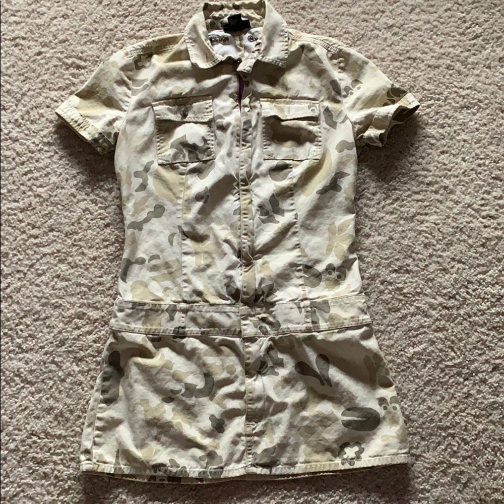 Diesel camo print mini dress/tunic